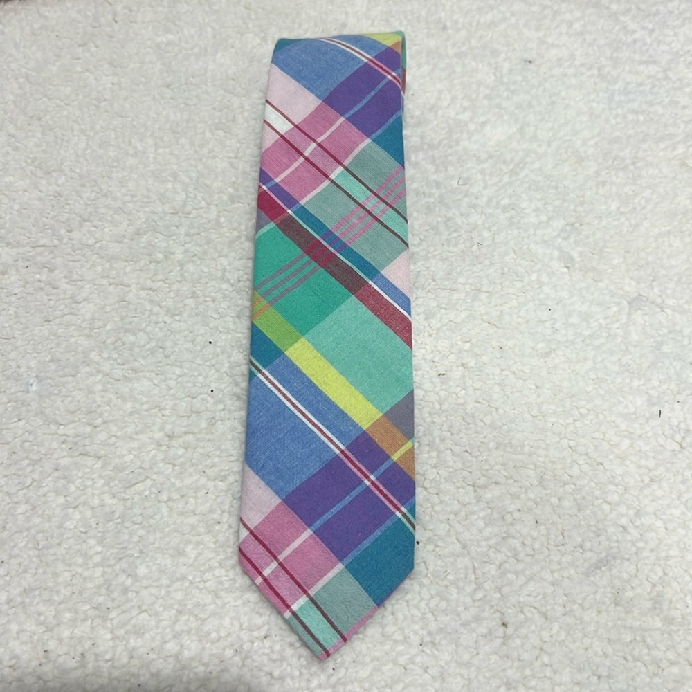 Brooks Brothers Slim 100% Cotton Plaid Tie